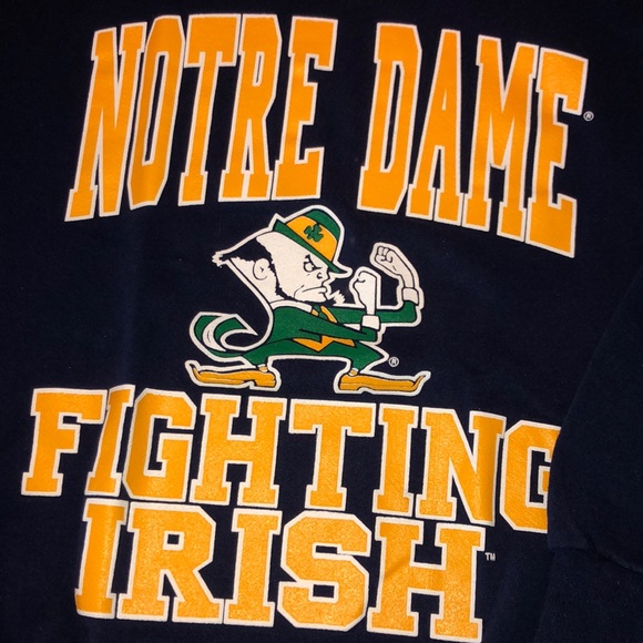 VTG Notre Dame Fighting Irish SpellOut Sweatshirt - Picture 2 of 7